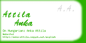 attila anka business card